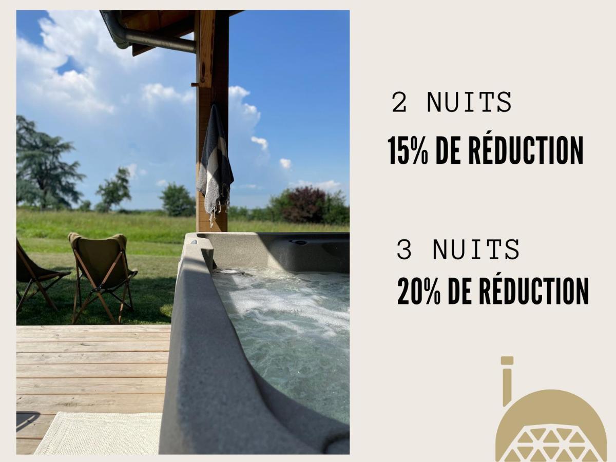 Dome Insolite Cedre Jacuzzi Et Petits Dejeuners Inclus Lagraulet-du-Gers ภายนอก รูปภาพ